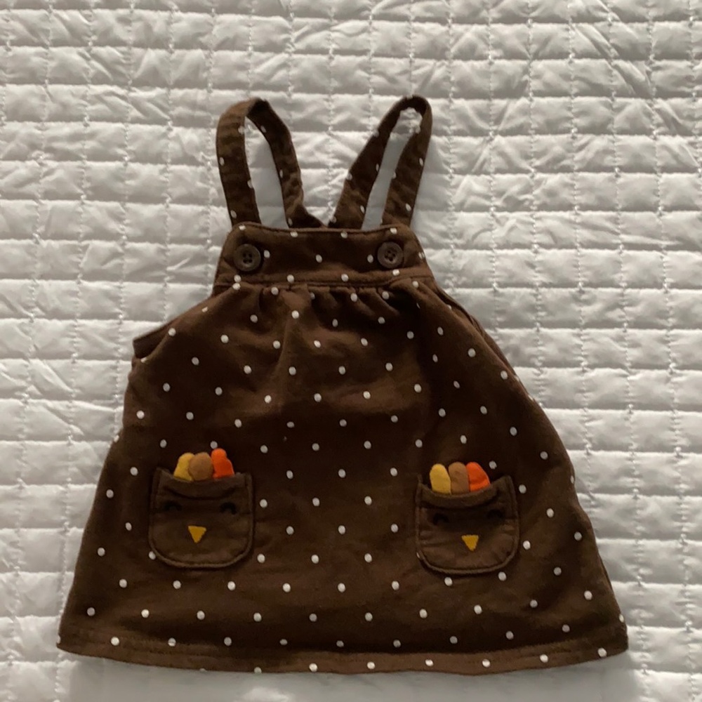 Carter’s Thanksgiving Turkey Romper Dress - Sz 3m